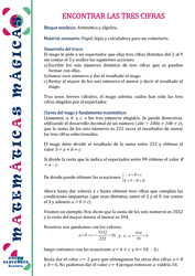 Encontrar tres cifras